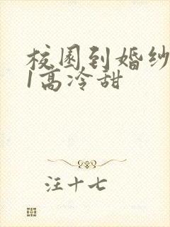 校园到婚纱1V1高冷甜