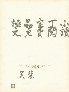 极品家丁小说全文免费阅读