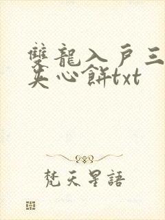 双龙入户三人行夹心饼txt