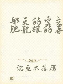 那天的云交雨合肥龙根的春天