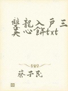 双龙入户三人行夹心饼txt