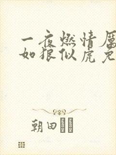 一夜燃情厉先生如狼似虎免费阅读
