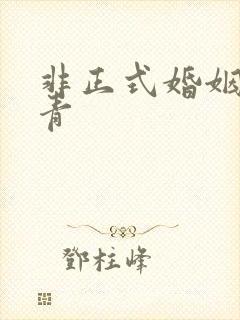 非正式婚姻雾里青