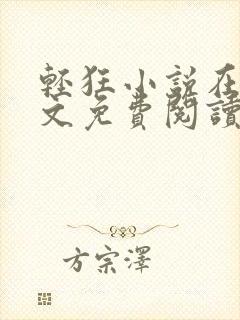 轻狂小说在线全文免费阅读