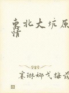 东北大坑原始激情