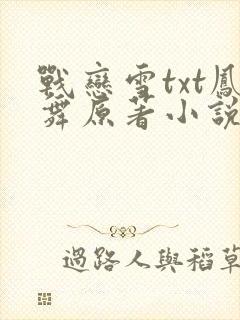 战恋雪txt凤舞原著小说