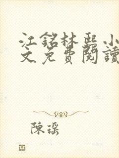 江铭林熙小说全文免费阅读