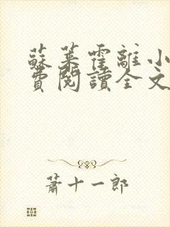 苏莱霍离小说免费阅读全文