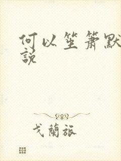 何以笙箫默 小说