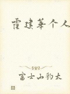 霍建华个人简历