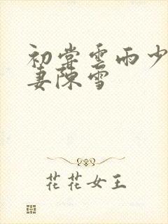 初尝云雨少妇人妻陈雪