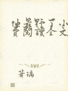 他最野了小说免费阅读全文