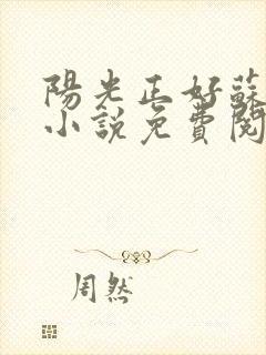 阳光正好苏玥玥小说免费阅读