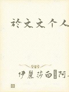 于文文个人简历