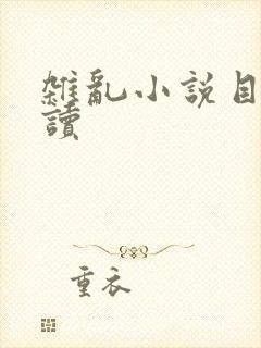 杂乱小说目录阅读