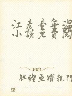 江彦童年温婉的小说免费阅读