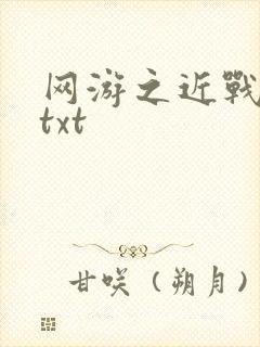 网游之近战法师txt
