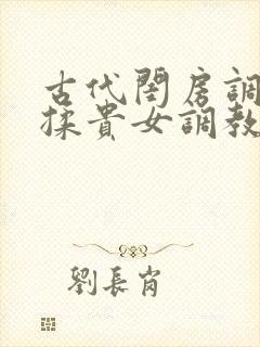 古代闺房调教h揉贵女调教记