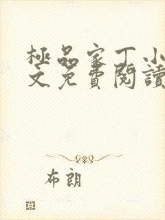 极品家丁小说全文免费阅读