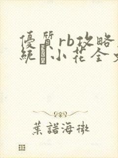 优质rb攻略系统寀小花全文免费阅读