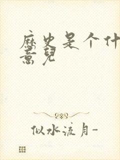 历史是个什么玩意儿