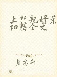 上门龙婿叶辰萧初然全文
