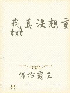 我真没想重生啊txt