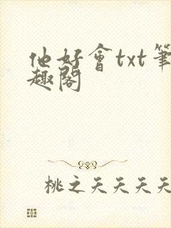 他好会txt笔趣阁