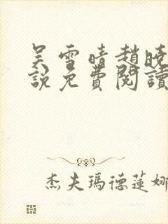 吴雪晴赵晓东小说免费阅读