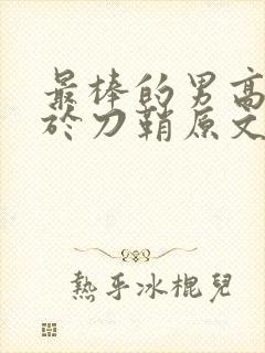 最棒的男高中生于刀鞘原文阅读