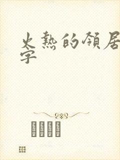 火热的领居中文字