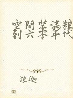 空间装满粮食回到六零年代