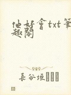 他好会txt笔趣阁