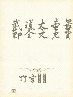 武道大帝最新章节全文免费阅读