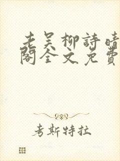 老吴柳诗晴笔趣阁全文免费阅读