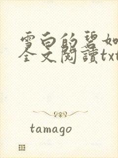 雪白的碧如老师全文阅读txt