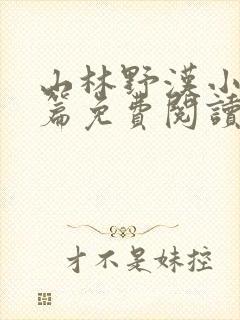 山林野汉小说全篇免费阅读