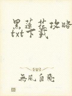 黑莲花攻略手册txt下载