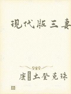 现代版三妻四妾