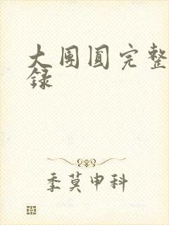 大团圆完整版目录