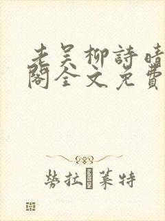 老吴柳诗晴笔趣阁全文免费阅读