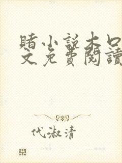 赌小说木口银全文免费阅读笔趣阁