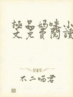 极品妈咪小说全文免费阅读