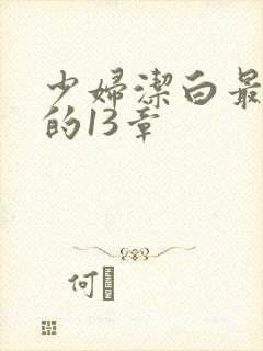 少妇洁白最刺激的13章