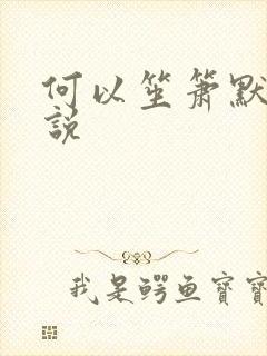 何以笙箫默 小说