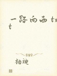 一路向西 txt