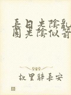 长日光阴乱作一团光阴似箭无弹窗