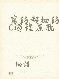 写的超细的多肉C过程原耽