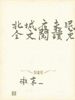 北城夜未眠小说全文阅读免费