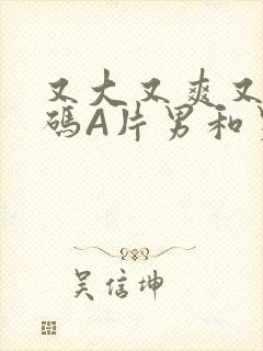 又大又爽又黄无码A片男和男